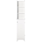 Freestanding Slimline Bathroom Storage Cabinet W/ 6 Shelves