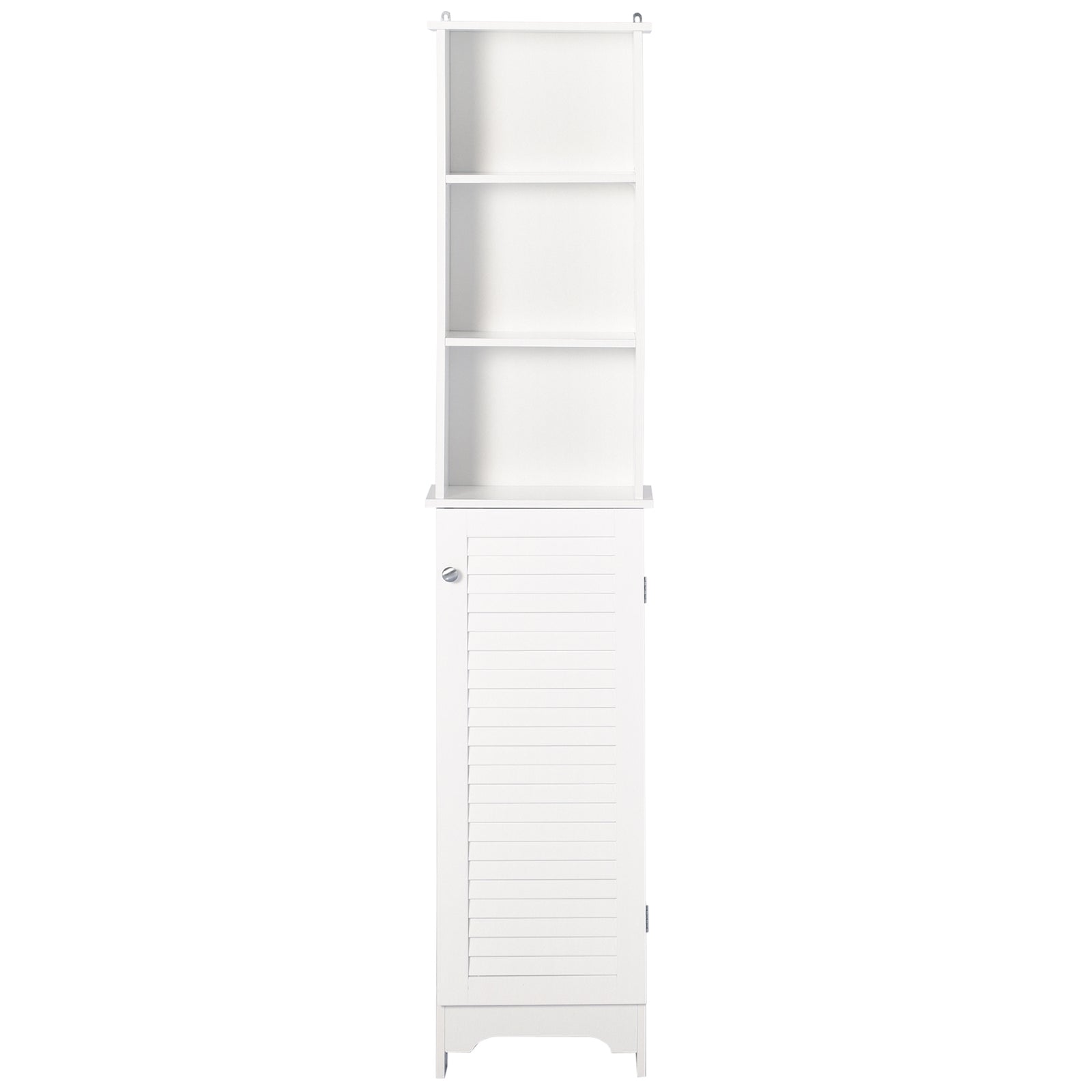 Freestanding Slimline Bathroom Storage Cabinet W/ 6 Shelves