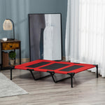 Pawhut Elevated Dog Bed Cooling Raised Pet Cot For Indoor Outdoor Use, Xx Large | Red