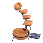 4 Tier Spilling Bowls Water Feature | Terracotta