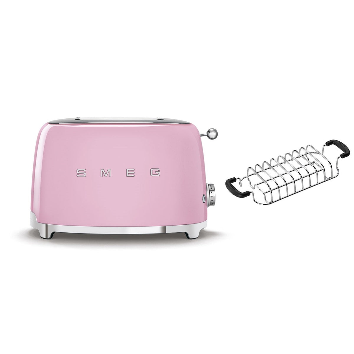 Tsf01 2 Slice Toaster With Bun Warmer Set | Pink