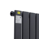 Steel Smoke Grey Vertical Tall Radiator With Single Panel