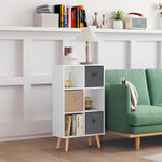 Freestanding 4 Cube Storage Cabinet With 2 Drawers