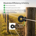 Electric Fence Insulators Grooved Pp+pe Black 120pc | Black