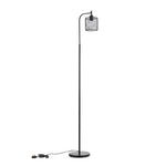 Breeins Industrial Metal Floor Light With Mesh Lampshade