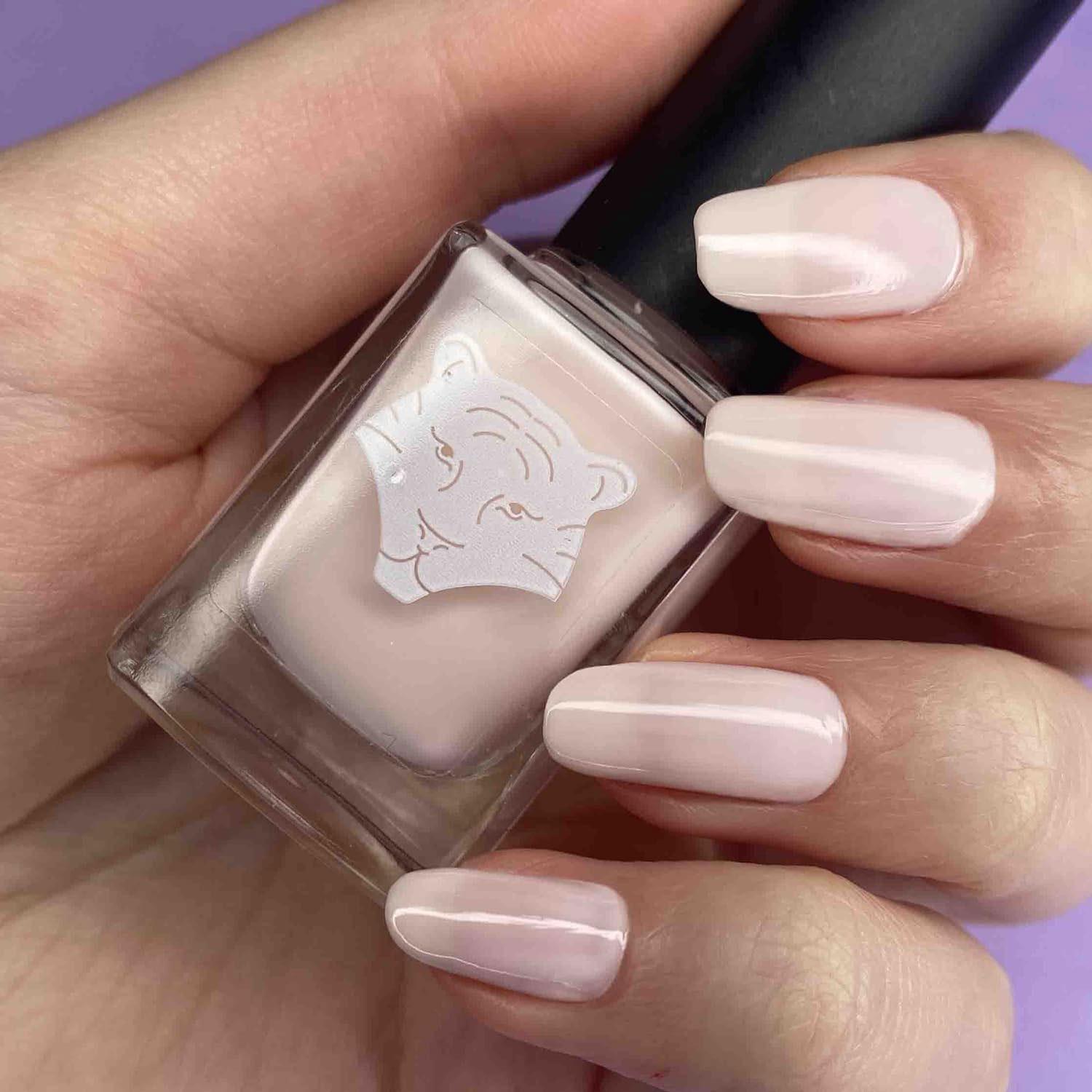 Vegan & Natural Nail Polish Long-lasting, 101 White Dance In The Rain