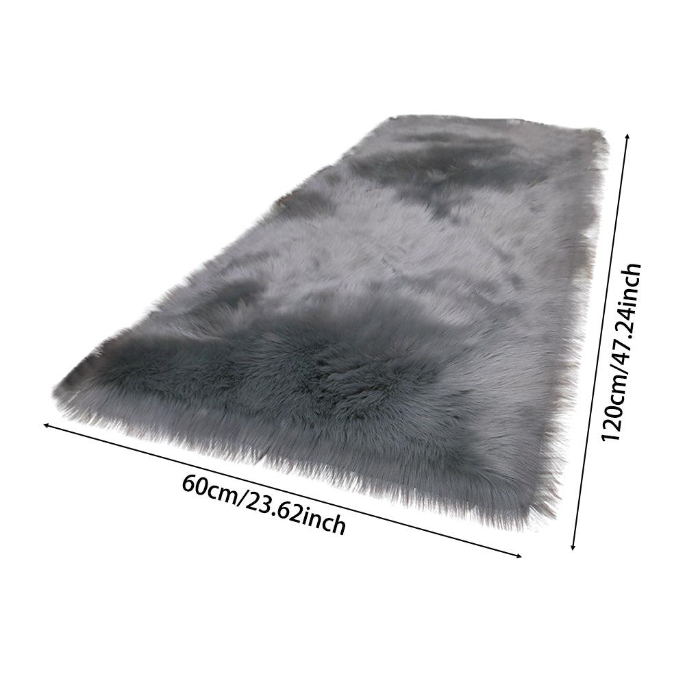 Retangular Super Soft Shaggy Area Rug | Small | Grey