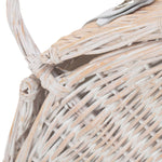 Wicker Small White Elegant Picnic Basket