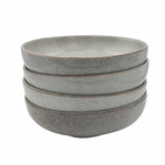 Set Of 4 Nordic Stoneware Pasta Bowls | Set of 4 | Grey