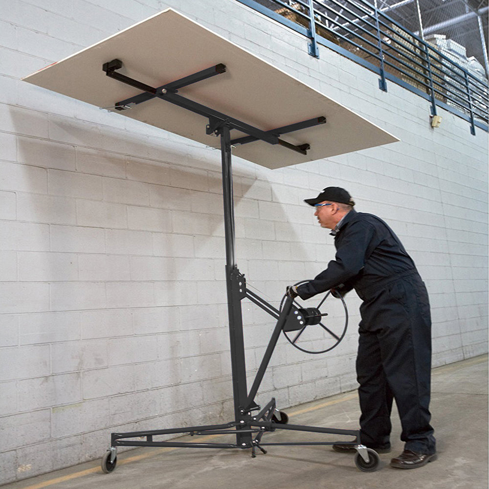 11ft Drywall Lifter With Rolling Casters Panel Hoist | Black