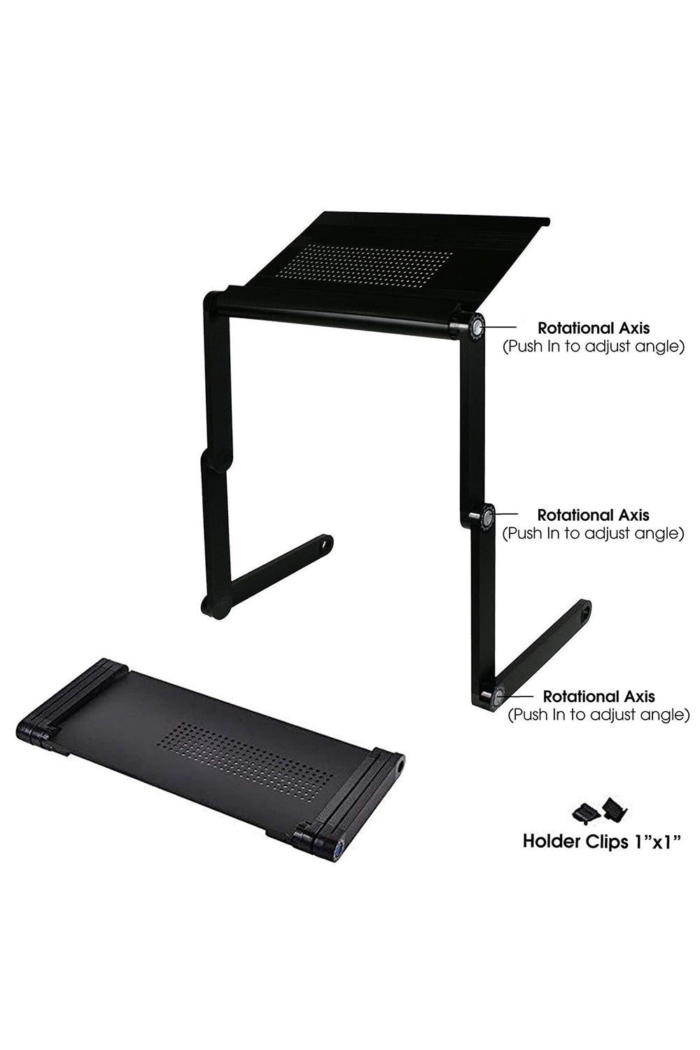 Universal Adjustable Durable Laptop Stand With Compact Design, Black
