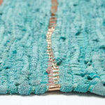 Leather Glitter Rug | 200cm | Turquoise