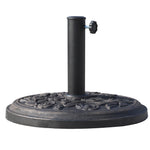 Garden Parasol Base, Round Resin Sun Umbrella Base | 9kg | Bronze