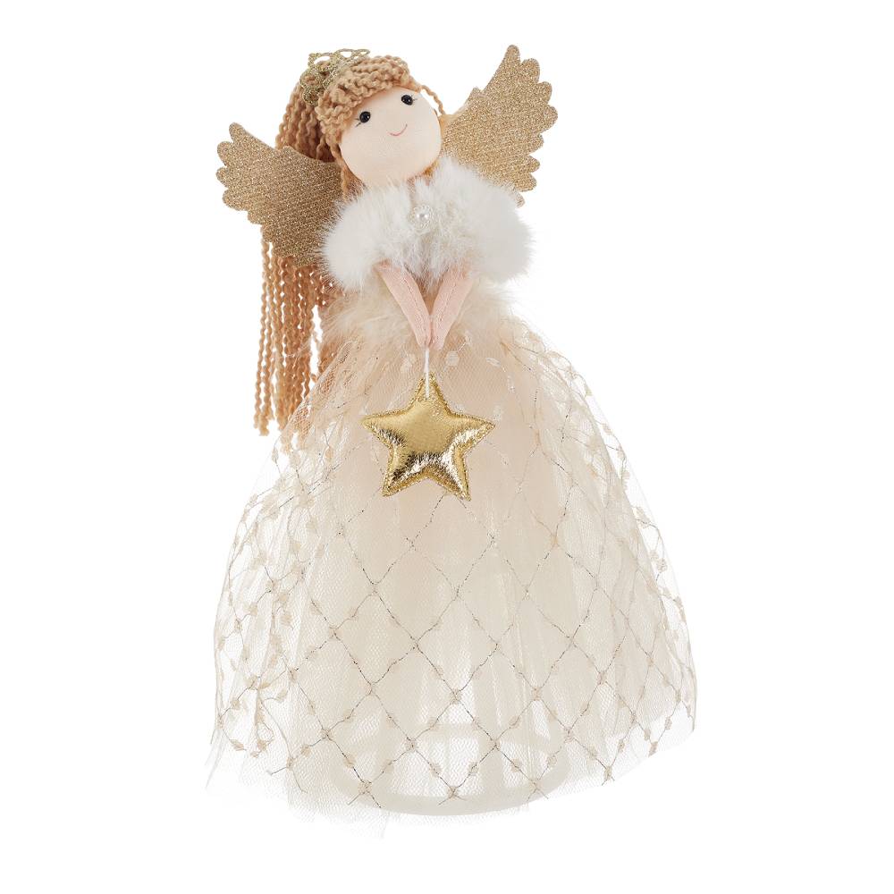 Fairy Doll Figurine Ornament Christmas Tree Topper Decoration