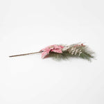 HOMESCAPES Pink & Green Poinsettia Christmas Swag, 71 Cm