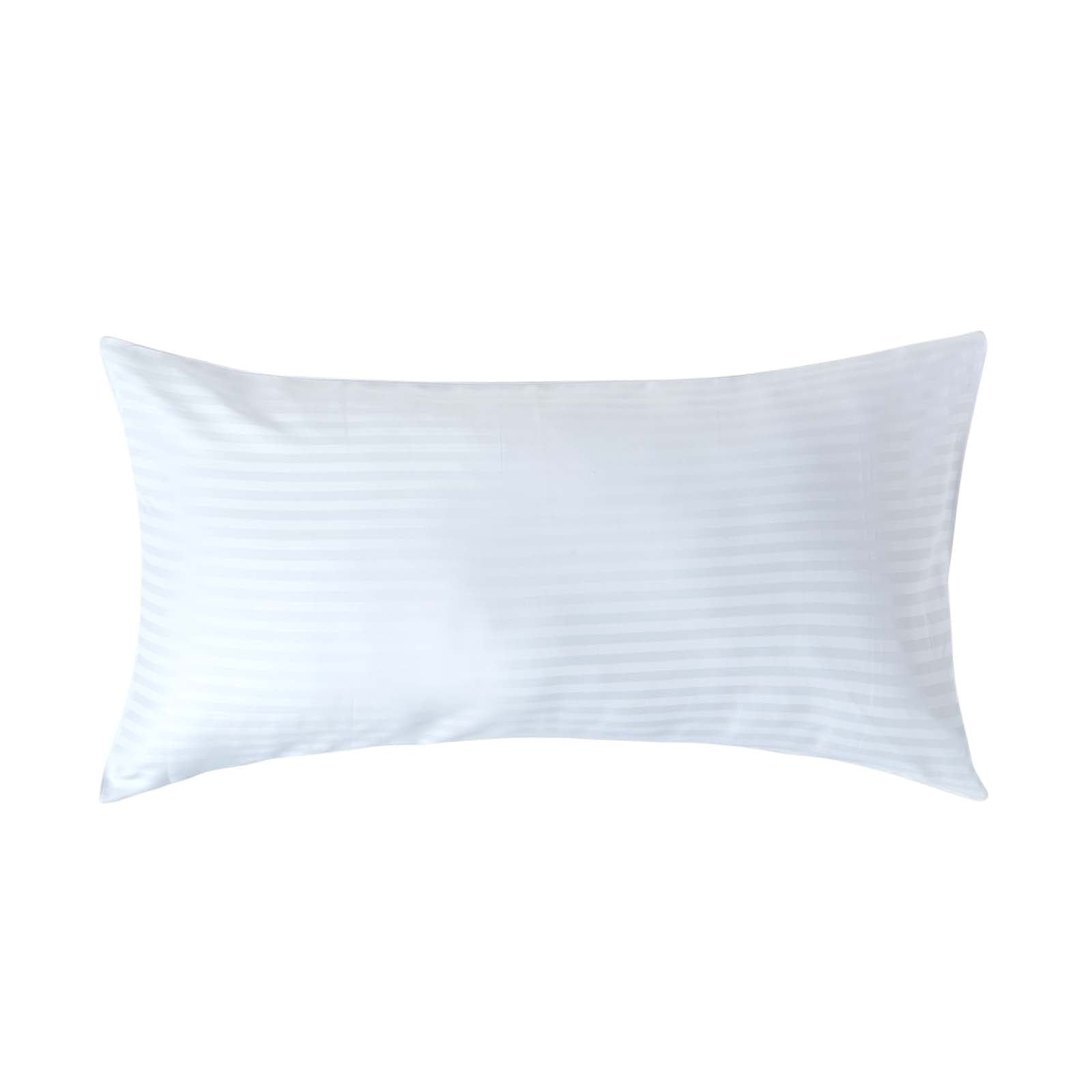 Egyptian Cotton Satin Stripe Housewife Pillowcase 330 Tc | King Pillow Case | White