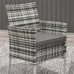 4 Seater Rattan Garden Set - Grey