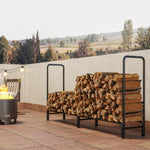 Metal Firewood Rack, Log Holder, 200 X 36 X 99 Cm