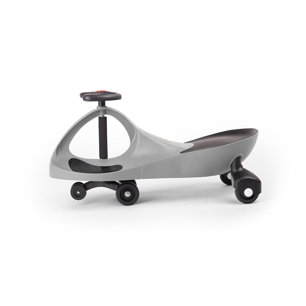 Unique Self Propelled Kids Ride On Toy, Wiggle Car - Grey