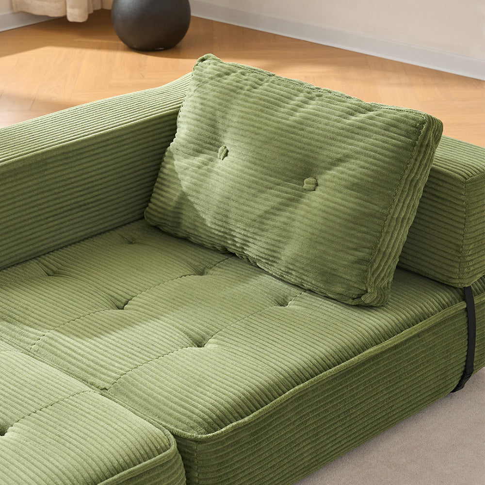 Folding Sofa Bed With Pillow | Green