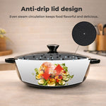 Cast Iron Enameled Dutch Oven Bread Baking Casserole Pot Self-basting Lid | Black