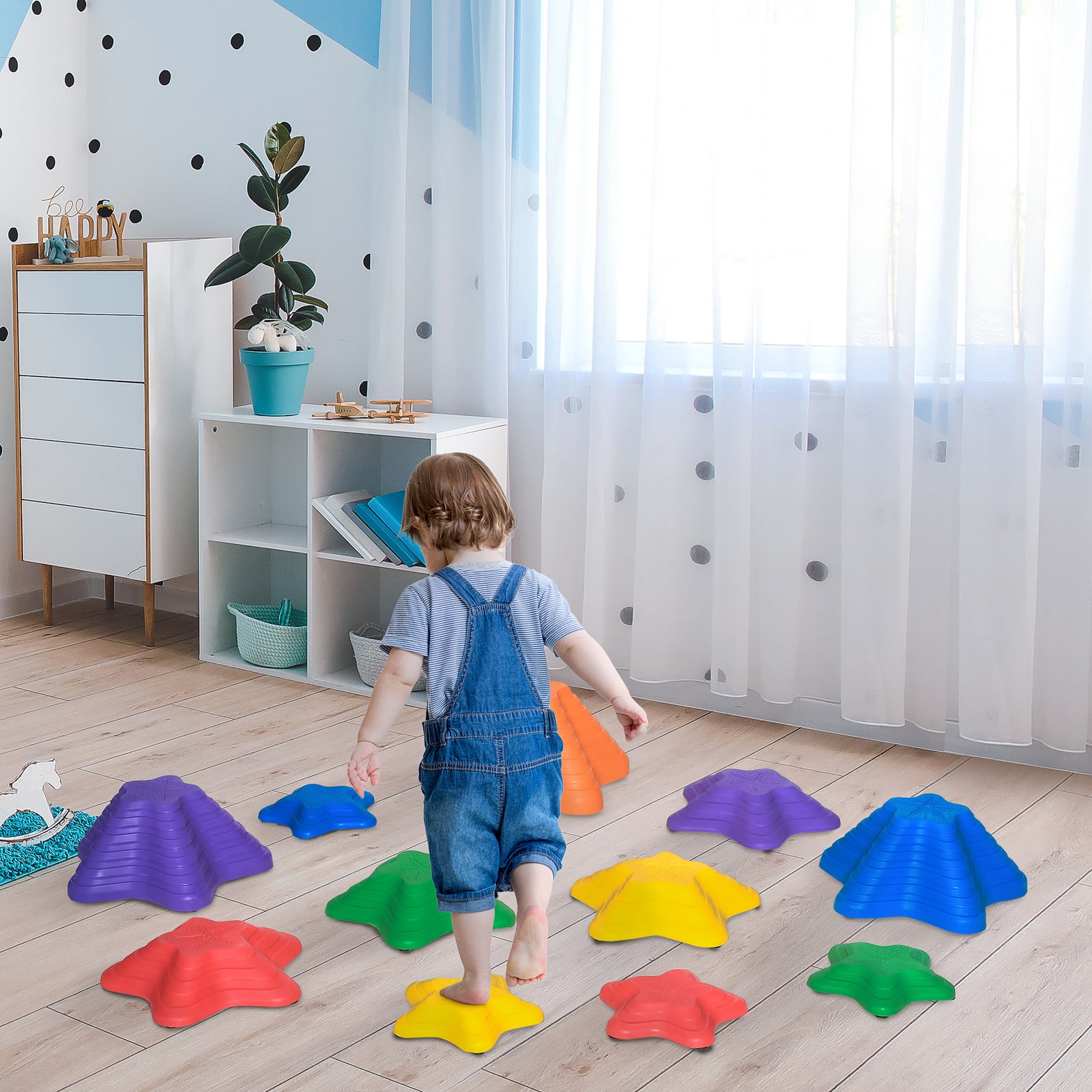 11-piece Balance Stepping Stones Non-slip Obstacle Course For Kids