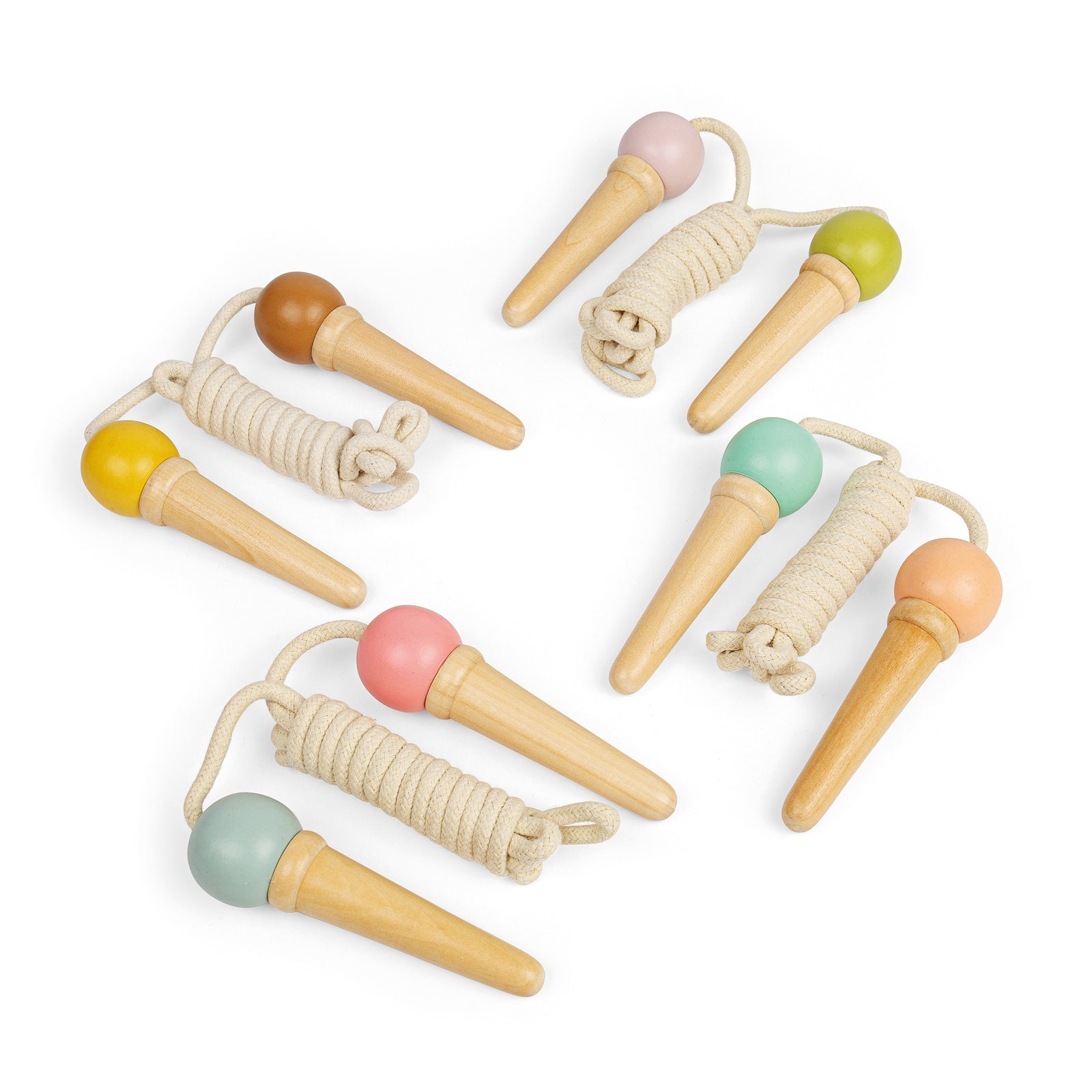 2pcs Wooden Ice Cream Skipping Ropes