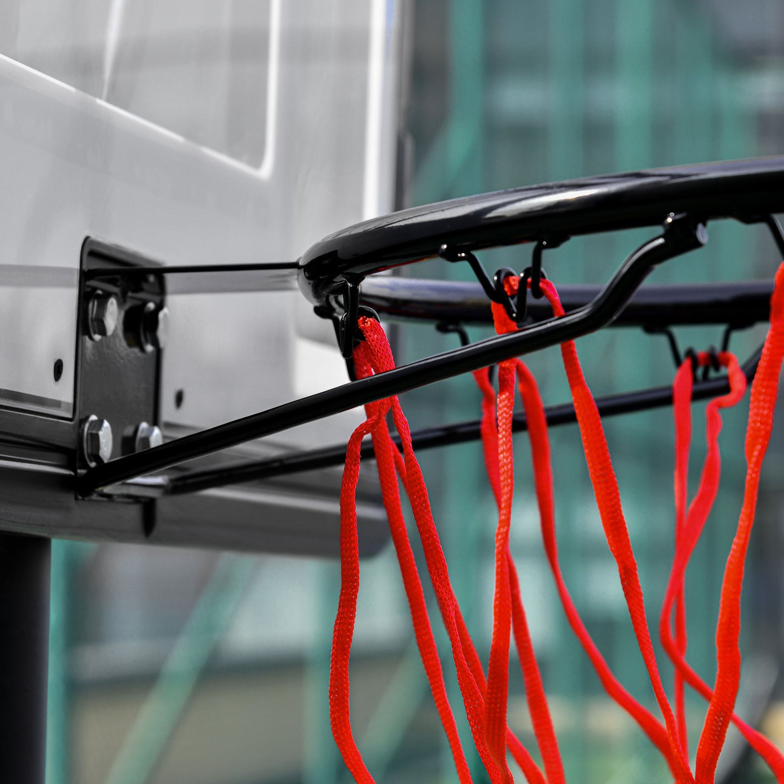 1.55-2.1m Adjustable Basketball Hoop And Stand | Black