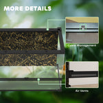Glass Terrarium, Reptile Vivarium With Stone Background | 48l | Black