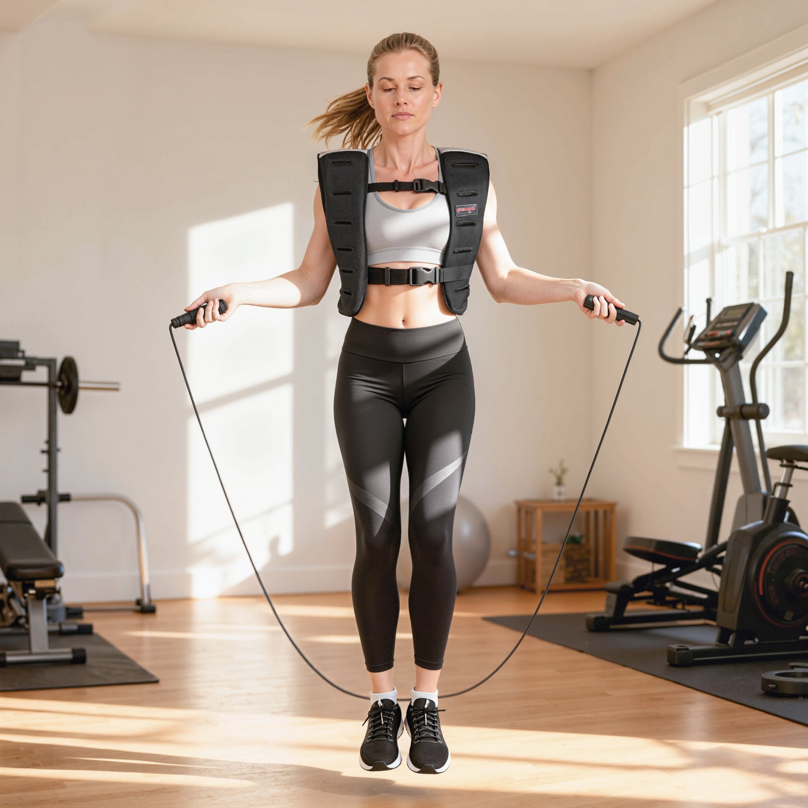 Weighted Vest With Adjustable Straps And Strips | 8kg | Black
