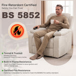 HOMCOM Power Recliner Chair With Massage And Heat, Spring Seat