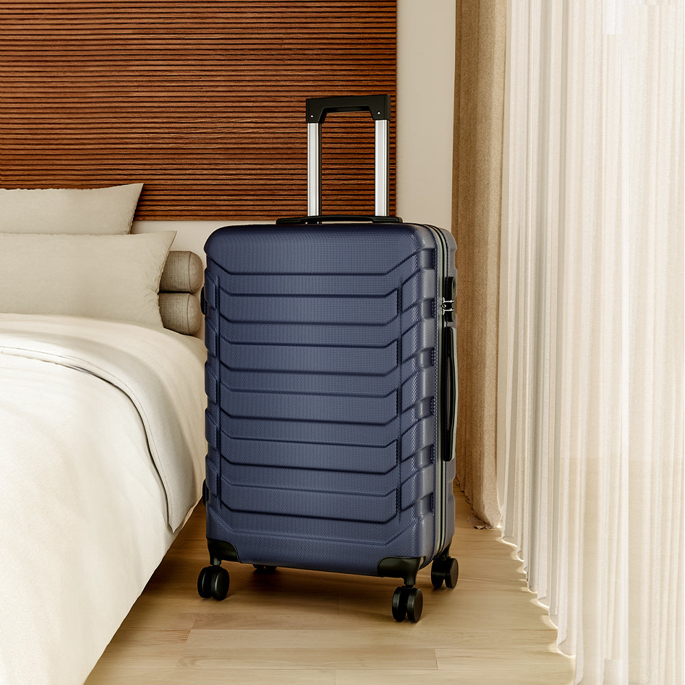 Rolling Hardshell Luggage Travel Suitcase | Blue