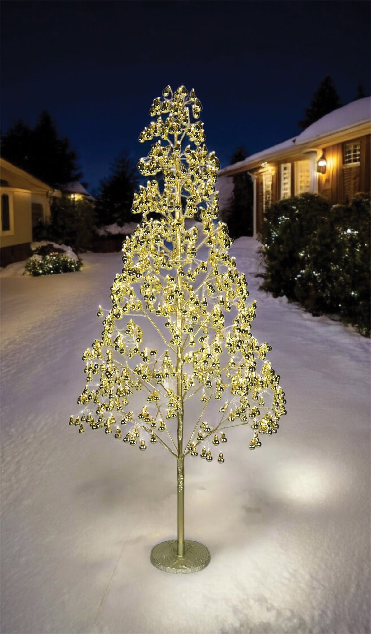 180cm 1000 Warm White Micro Led Tree 5m Lead | Gold