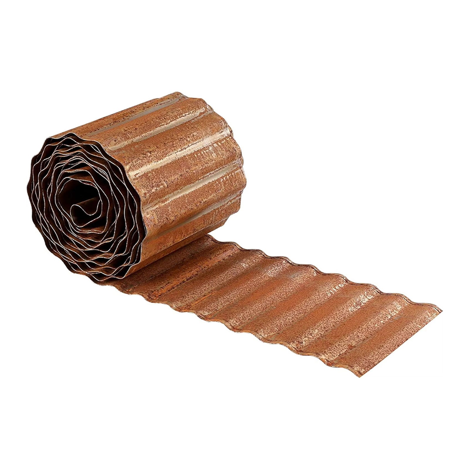 6m Corrugated Steel Garden Edging | Rust