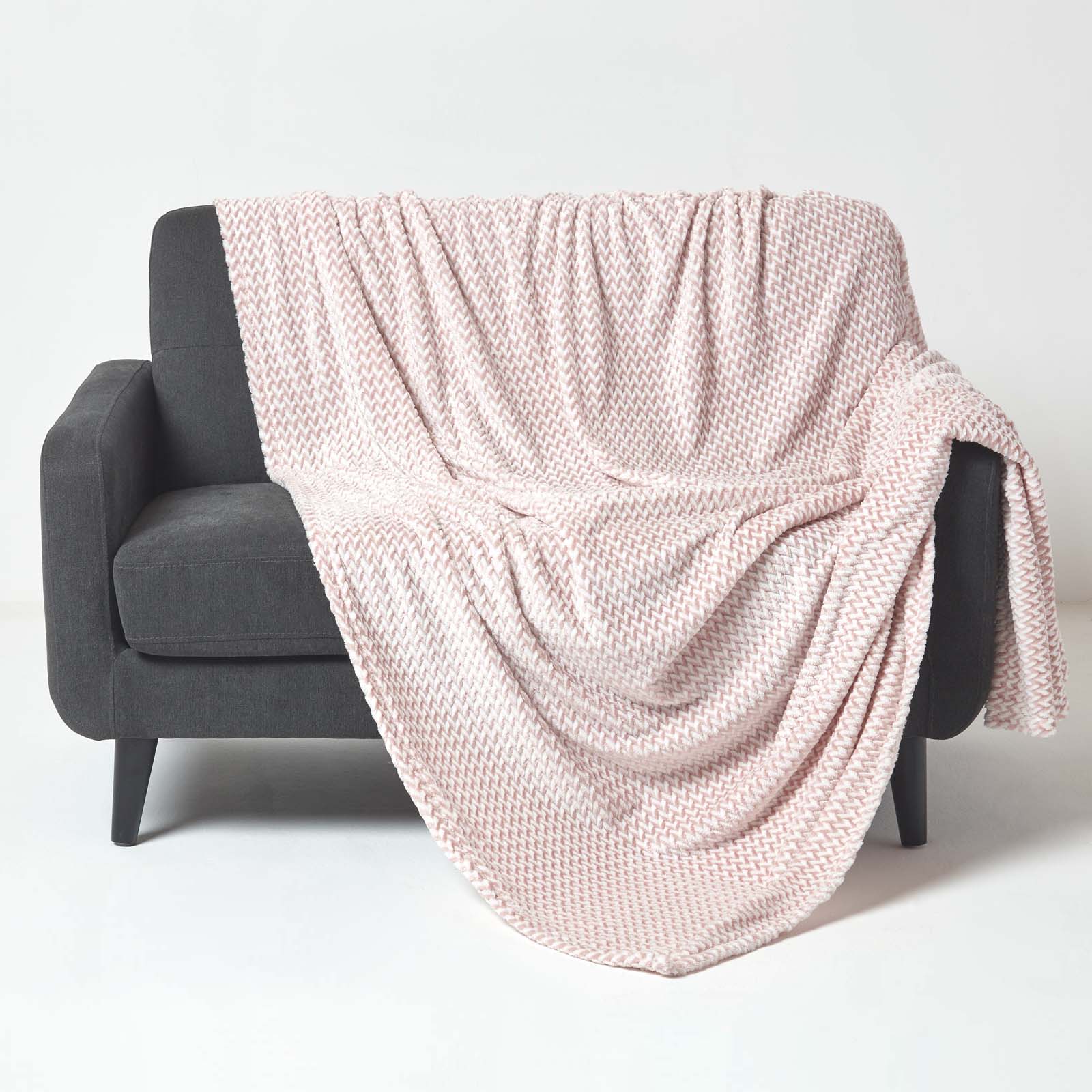 Mora Faux Fur Velvet Throw | 200cm x 230cm | Pink