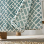 Papplewick Printed Heavyweight Supersoft Fleece Throw | 150cm x 180cm | Green