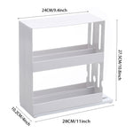 2 Tiers Rotating Jars Spice Rack Kitchen Storage Holder Shelf Cabinet Organizer