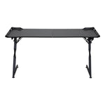 120cm/140cm/160cm W Gaming Desk With Mouse Pad, Cup Holder & Headphone Hook Sturdy Computer Table With Led Lights | Medium | Black