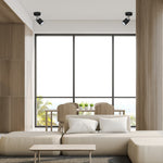 Joker Hand Made Ceiling Lamp In Matt Black With Striking Chrome Detail Featuring Minmalistic Slender Cylinder Shades