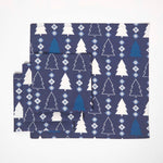 Blue Winterland Christmas Napkins, Set Of 4