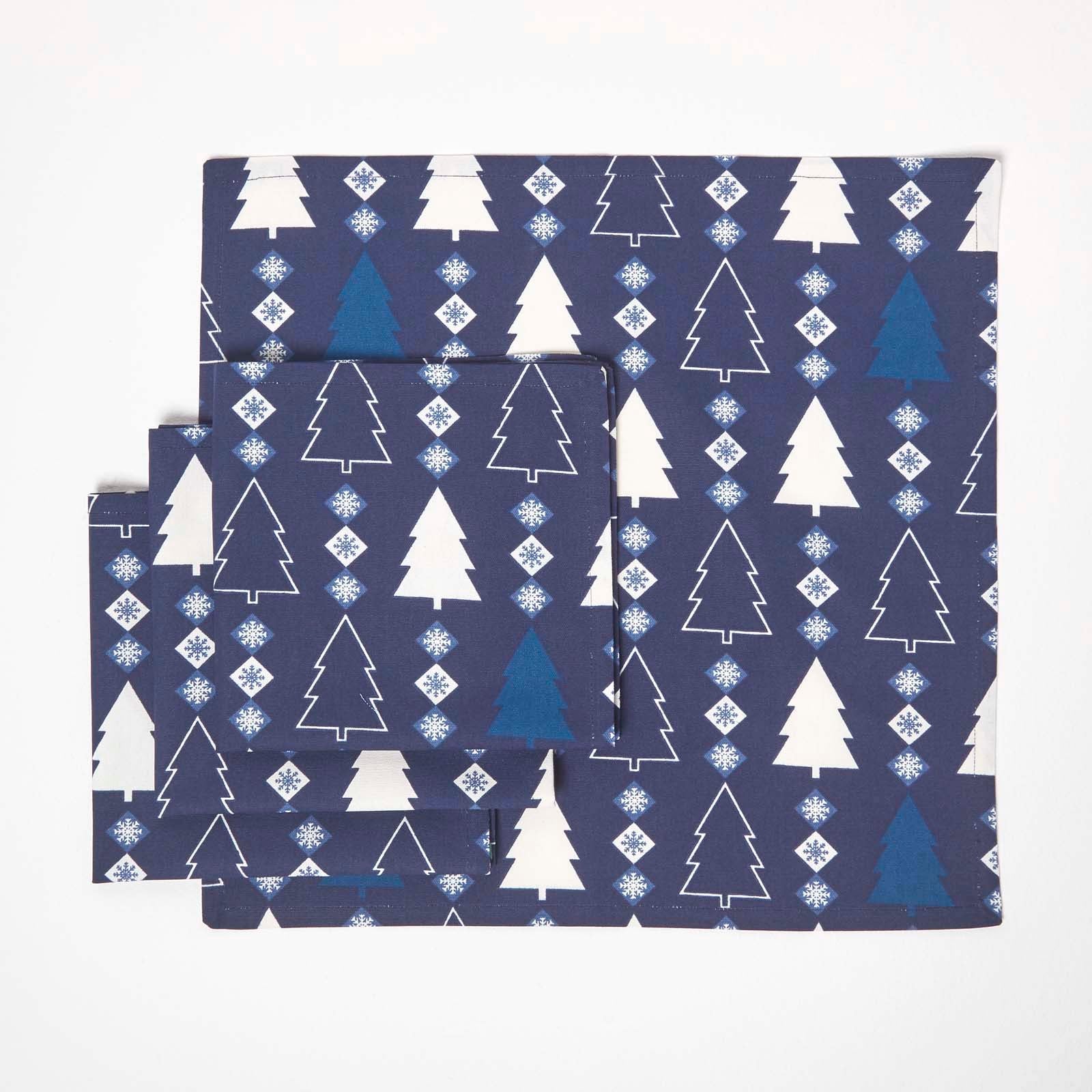 Blue Winterland Christmas Napkins, Set Of 4
