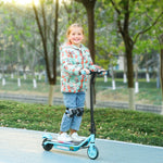 Electric Scooter For 6-14 With Dual Brakes & Colourful Light | Blue