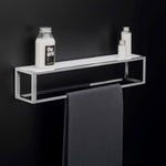 Shelf With Towel Rail Silver Gloss Wall-mounted 55 Cm Collection The Grid