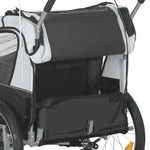 2 Seat Bike Trailer With 5 Point Harness, Safety Flag, Reflectors | Black