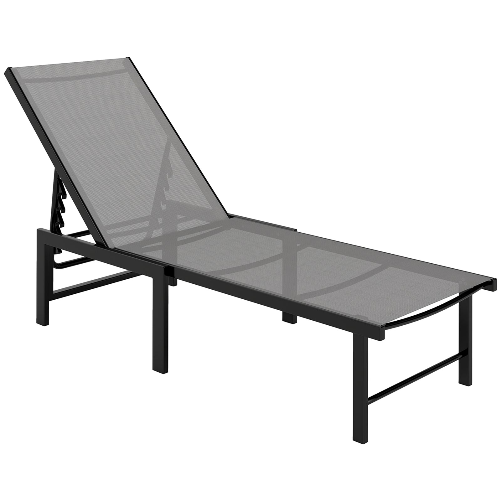Sun Lounger, 5-level Reclining Sunbed
