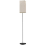 Standing Floor Lamp With Linen Shade, Black