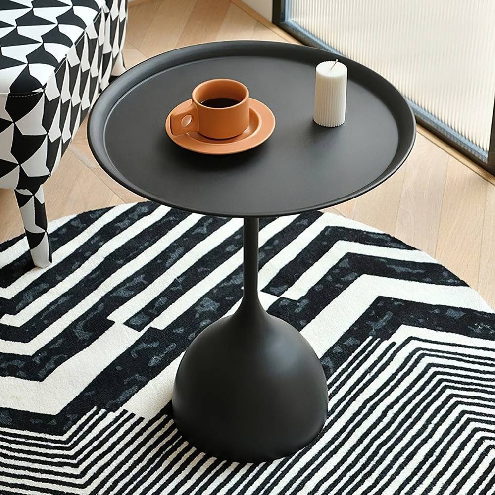Modern Small Round Metal Side Table