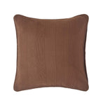 Cotton Rajput Ribbed Cushion Cover | 60cm x 60cm | Chocolate