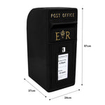 Post Box With Stand | Black
