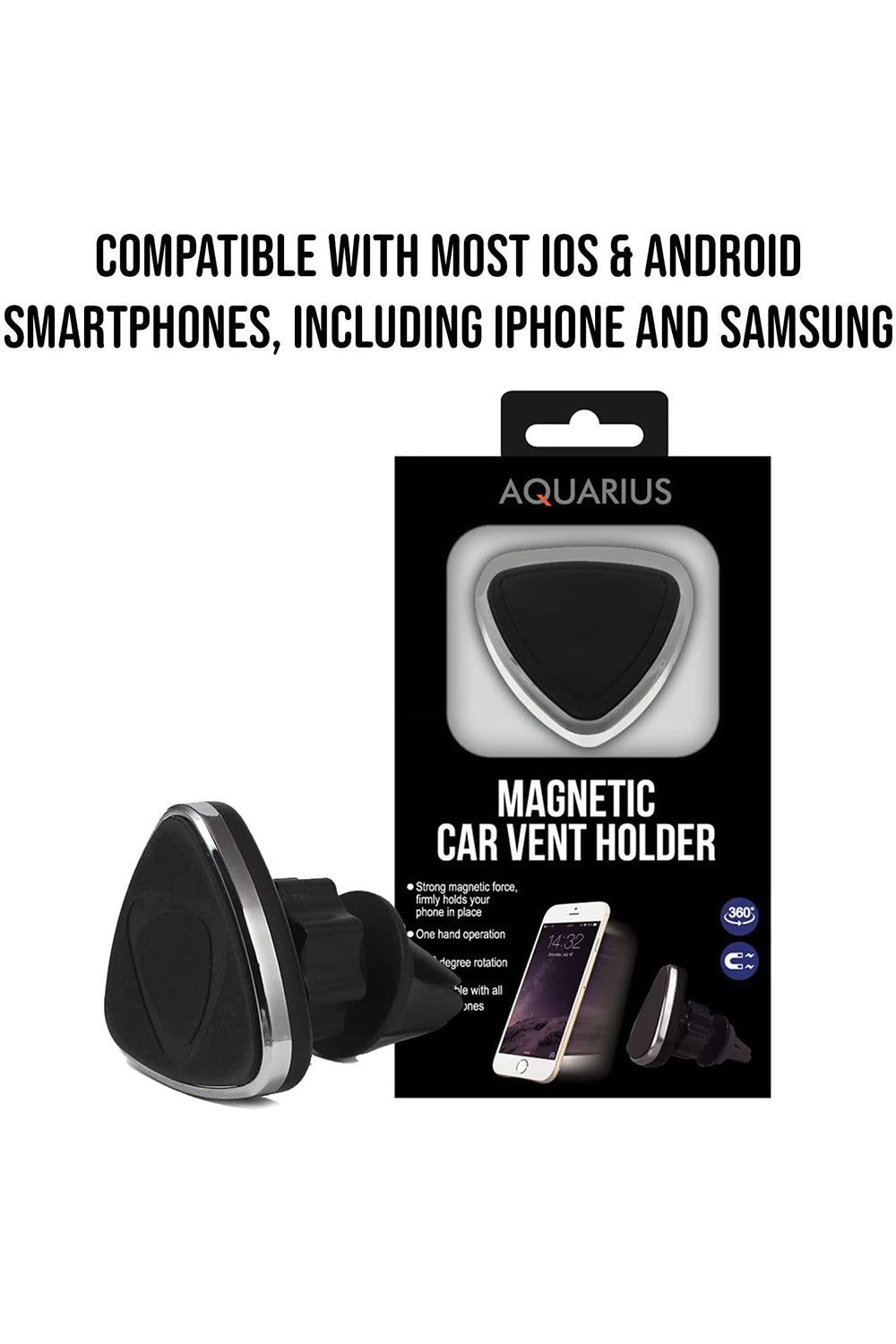 Universal Magnetic Phone Car Mount, Silver